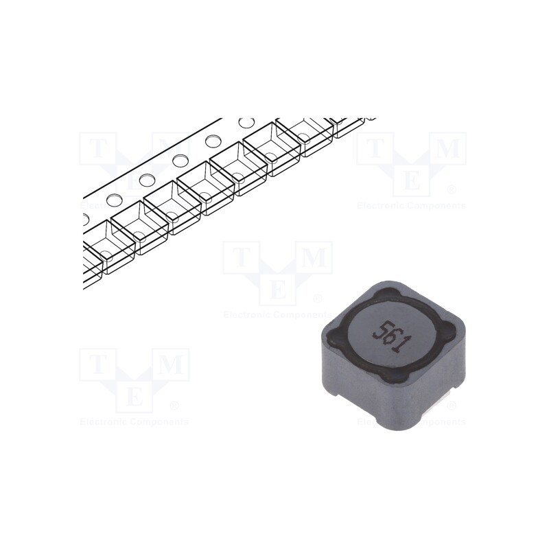 20 pcs : PCS127MT561 - Inductor: wire, SMD, 560uH, 730mA, 1.07Ω, ±20%, 12x12x8mm, -40÷125°C