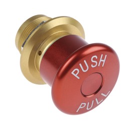 1 pcs - Apem ES2S Series Pull Release Emergency Stop Push Button, Panel Mount, 34mm Cutout, SPDT, IP65
