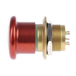 1 pcs - Apem ES2S Series Pull Release Emergency Stop Push Button, Panel Mount, 34mm Cutout, SPDT, IP65