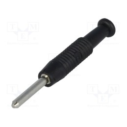 10 pcs : MST 3 SW - Plug, 2mm banana, 6A, 60VDC, black, nickel plated, -25÷60°C, 6mΩ