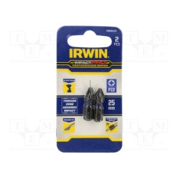 10 pcg : IW6061407 - Screwdriver bit, Pozidriv®, PZ2, Mounting: 1/4' (C6,3mm), 2pcs.