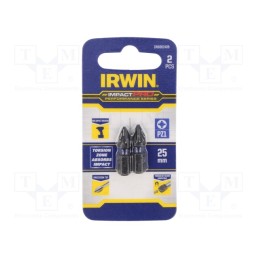 10 pcg : IW6061409 - Screwdriver bit, Pozidriv®, PZ1, Mounting: 1/4' (C6,3mm), 2pcs.