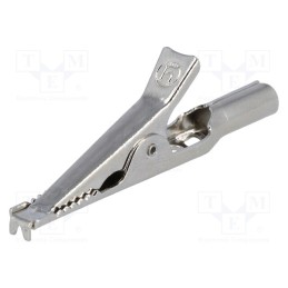 10 pcs : AGF 20 - Crocodile clip, 5A, 60VDC, Grip capac: max.16mm, Socket size: 4mm