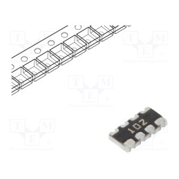 500 pcs : CAT16-102J4LF - Resistor network: Y, SMD, 1kΩ, ±5%, 62.5mW, No.of resistors: 4, 50V