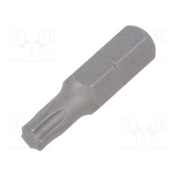 10 pcs : 861TX/25 - Screwdriver bit, Torx®, TX25, Overall len: 25mm