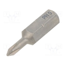 10 pcs : 5298 - Screwdriver bit, Phillips, PH0, Overall len: 25mm, STANDARD
