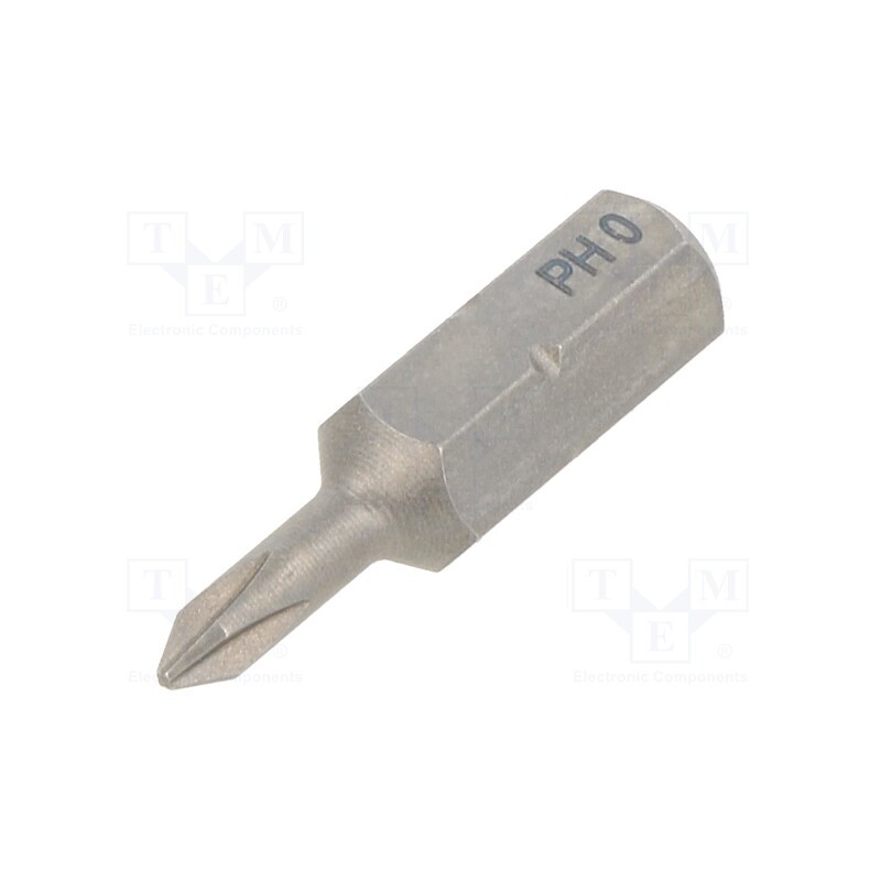 10 pcs : 5298 - Screwdriver bit, Phillips, PH0, Overall len: 25mm, STANDARD