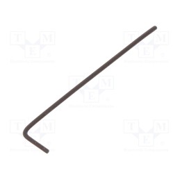 10 pcs : T4411 007 - Wrench, hex key, HEX 0,7mm, Overall len: 30mm