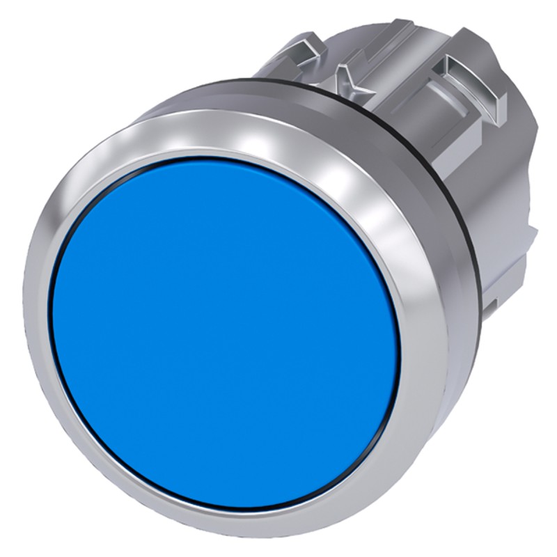 1 pcs - Siemens SIRIUS ACT Series Blue Momentary Push Button Head, 22mm Cutout, IP66, IP67, IP69K