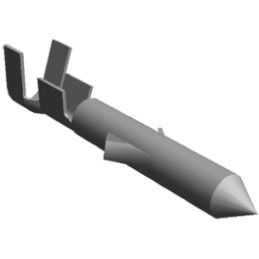 25 pcs - TE Connectivity .062 Commercial Series Male Crimp Terminal, 24AWG Min, 18AWG Max