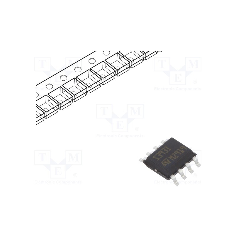 10 pcs : TS393IDT - IC: comparator, low-power, Cmp: 2, 2.7÷16V, SMT, SO8,