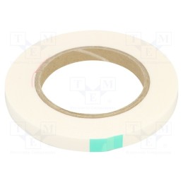 10 rol : 3502 PIANKOWA 1MM 12MM-5.5M - Tape: fixing, W: 12mm, L: 5.5m, Thk: 1mm, two-sided adhesive, white