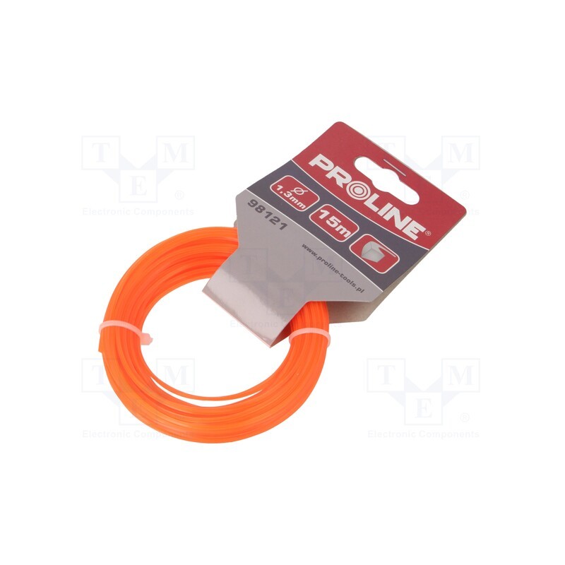 10 pcs : 98121 - Trimmer line, L: 15m, polyamide, square, Size: 1.3mm