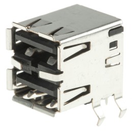 1 pcs - TE Connectivity Right Angle, Through Hole, Socket Type A 2.0 USB Connector