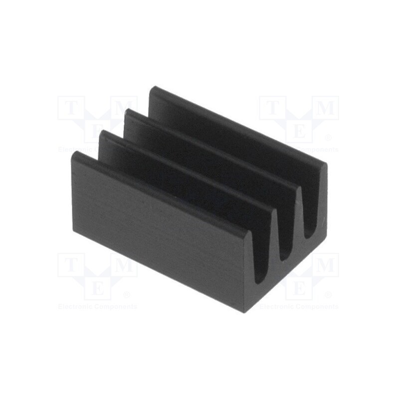 10 pcs : ICKSMDA10SA - Heatsink: extruded, black, L: 10mm, W: 6.3mm, H: 4.8mm, 75K/W