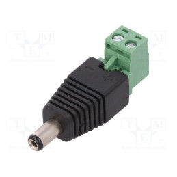 10 pcs : PC2.1-M-TBR - Transition: adapter, 5.5/2.1mm, 5.5mm, 2.1mm, screw terminal