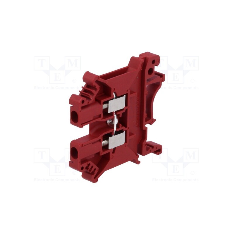 10 pcs : PC-2.5-01P-16 - Splice terminal: rail, 0.2÷2.5mm2, ways: 1, terminals: 2, red, PC