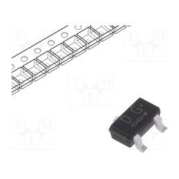 50 pcs : 2SC2713-GR,LF(T - Transistor: NPN, bipolar, 120V, 0.1A, 0.15W, SC59
