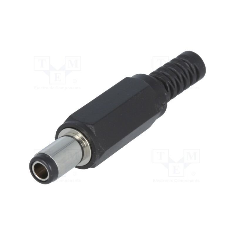 10 pcs : PC-2.8/5.5 - Plug, DC supply, female, 5.5/2.8mm, 5.5mm, 2.8mm, for cable, 9mm