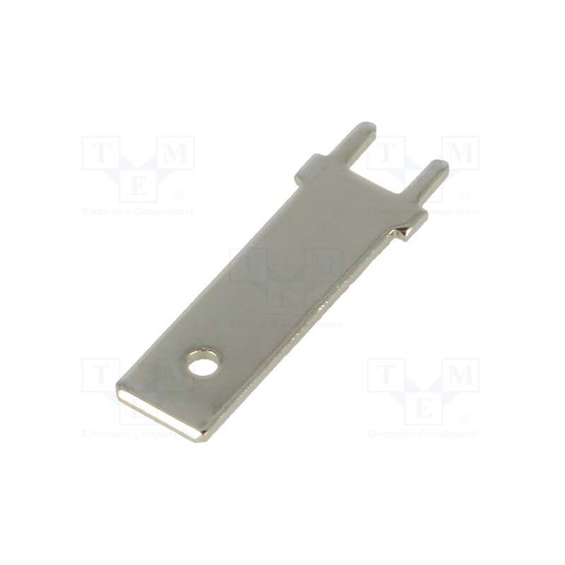 50 pcs : PC250-4 - Terminal: flat, 6.35mm, 0.81mm, male, THT, brass, nickel plated