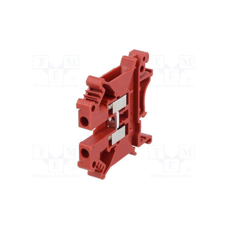 10 pcs : PC4-01P-16-00A(H) - Splice terminal: rail, 0.2÷4mm2, ways: 1, terminals: 2, red, PC, 800V