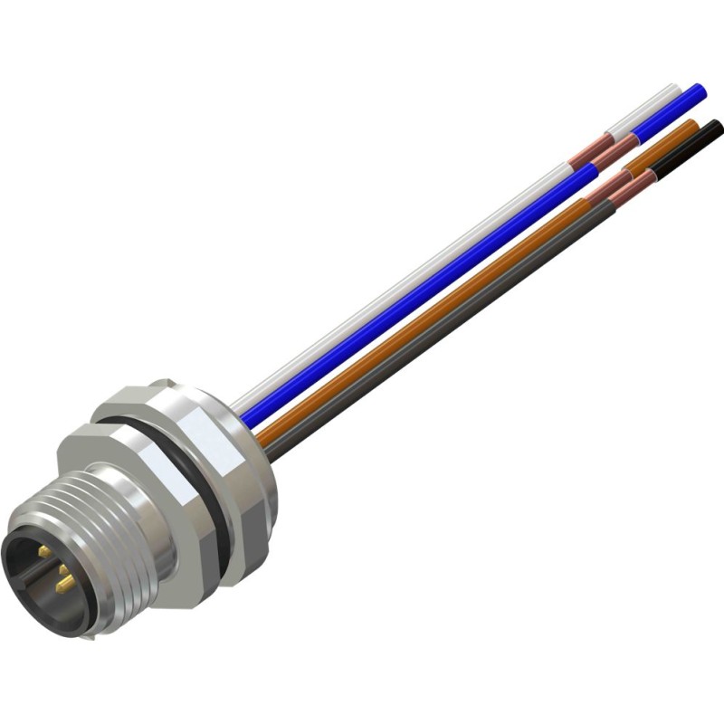 1 pcs - RS PRO Circular Connector, 5 Contacts, Panel Mount, M12 Connector, Plug, Male, IP67