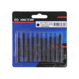 10 pcs : 715020T - Screwdriver bit, Torx®, TX20, Overall len: 50mm