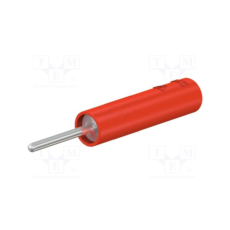 10 pcs : 23.0240-22 - Socket, 4mm banana, 20A, red, nickel plated, crimped,screw type