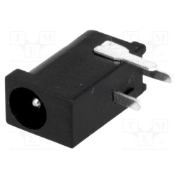 10 pcs : PC-GK1 - Socket, DC supply, male, 3.8/1mm, 1mm, THT, angled 90°