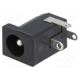 20 pcs : PC-GK2.5 - Socket, DC supply, male, 5.5/2.5mm, 5.5mm, 2.5mm, THT, angled 90°