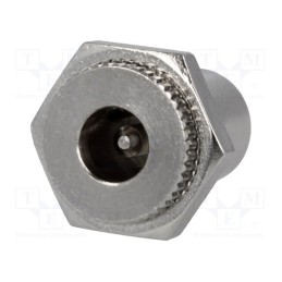 10 pcs : PC-GM2.5 - Socket, DC supply, male, 5.5/2.5mm, 5.5mm, 2.5mm, soldering