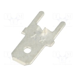 50 pcs : PCR187 - Terminal: flat, 4.8mm, 0.5mm, male, THT, brass, tinned, straight