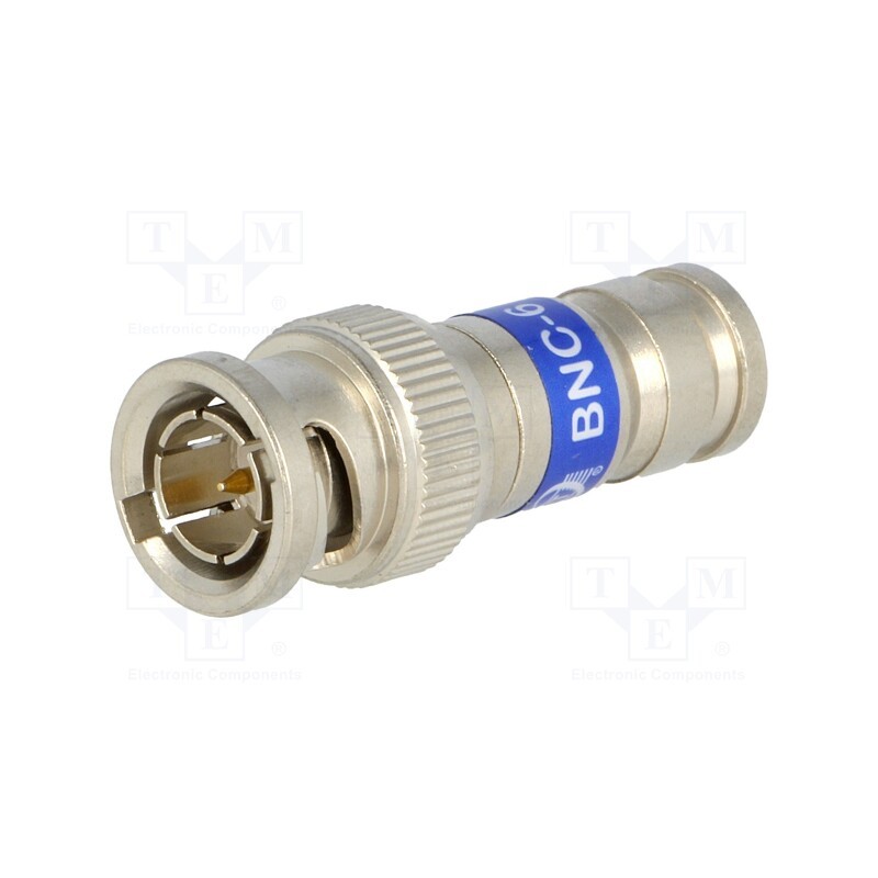 10 pcs : PCT-BNC6 - Plug, BNC, male, 75Ω, RG6, compression, Tool: CT2-AS-EX,PCT-AIO-CT