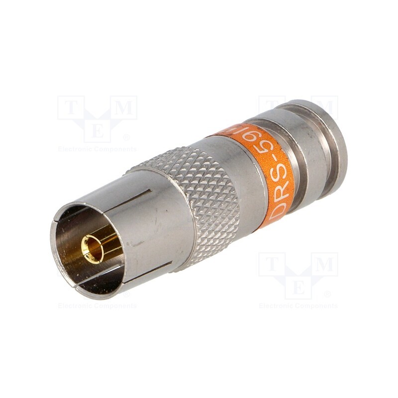 10 pcs : PCT-DRS59IFNT - Plug, coaxial 9.5mm (IEC 169-2), female, RG59, compression