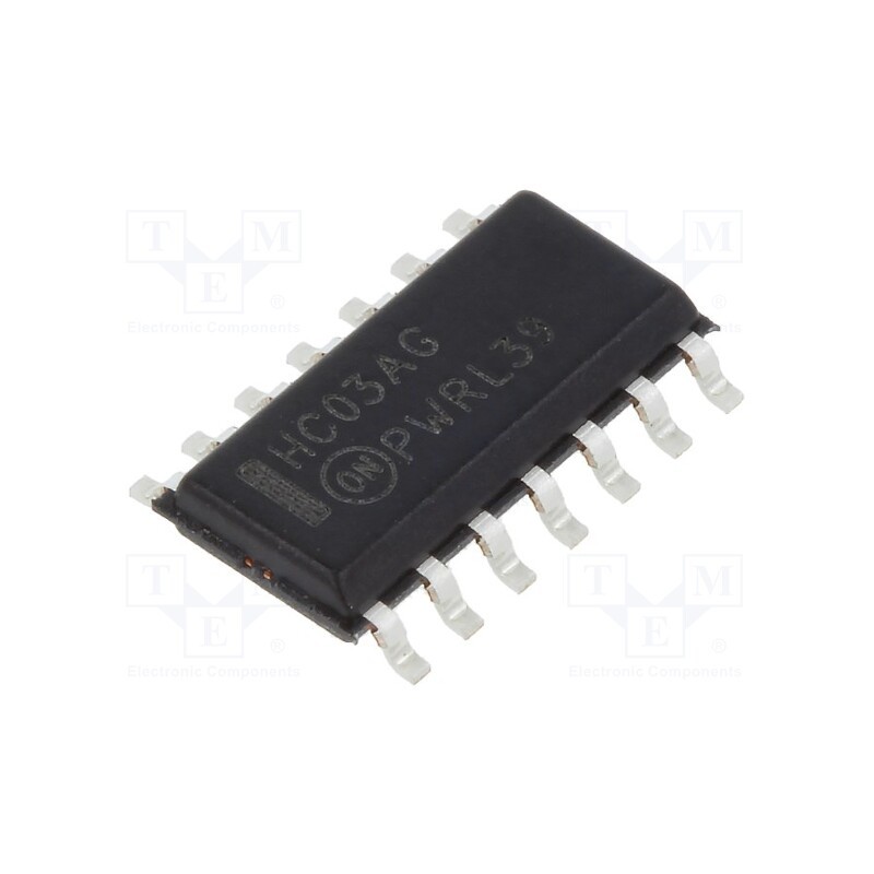 10 pcs : MC74HC03ADG - IC: digital, NAND, Ch: 4, IN: 2, CMOS, SMD, SO14, 2÷6VDC, -55÷125°C