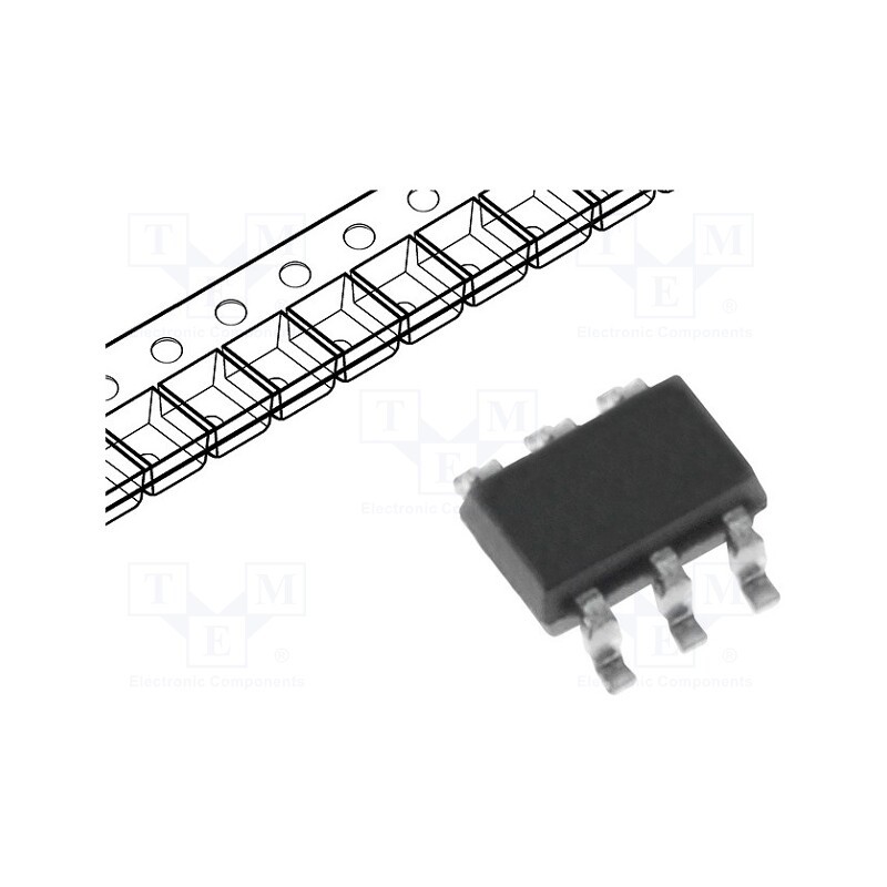 20 pcs : FDG6301N - Transistor: N-MOSFET x2, unipolar, 25V, 0.22A, 0.3W