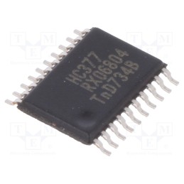 20 pcs : 74HC377PW,112 - IC: digital, D flip-flop, Ch: 8, CMOS, SMD, TSSOP20, , HC