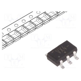 20 pcs : 74LVC1GX04GV,125 - IC: digital, quartz oscillator driver, combination, CMOS,TTL, SMD