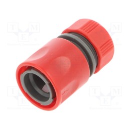 10 pcs : 99202 - Alloy connector, ABS,PP, straight, 1/2'