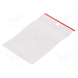 20 pcg : 02-05-0507 - Self-seal bag, L: 70mm, Width: 50mm, Thick: 40um, polyetylene