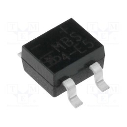20 pcs : MBS4 RCG - Bridge rectifier: single-phase, 400V, If: 0.8A, Ifsm: 35A, MBS, SMT
