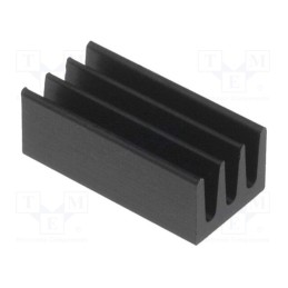 10 pcs : ICKSMDA13SA - Heatsink: extruded, black, L: 13mm, W: 6.3mm, H: 4.8mm, 63K/W