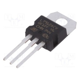 10 pcs : L7912ACV - IC: voltage regulator, linear,fixed, -12V, 1.5A, TO220AB, THT,