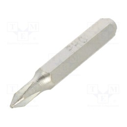 10 pcs : 12560013 - Screwdriver bit, Phillips, PH0, Overall len: 27mm, Kind: precision
