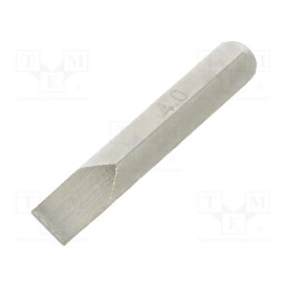 10 pcs : 12560009 - Screwdriver bit, slot, 4,0x0,8mm, Overall len: 27mm