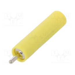 10 pcs : LB 4-1.5 S NI / 5 / GE - Socket, 4mm banana, 20A, 1kV, 1kVAC, 29.5mm, yellow, nickel plated