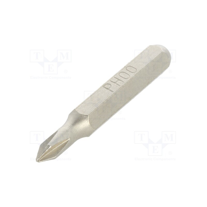 10 pcs : 12560012 - Screwdriver bit, Phillips, PH00, Overall len: 27mm