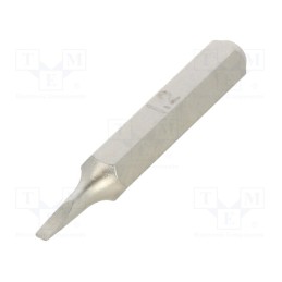 10 pcs : 12560002 - Screwdriver bit, slot, 1,2x0,25mm, Overall len: 27mm