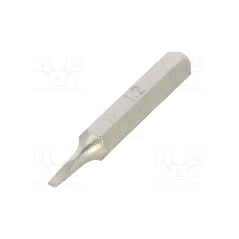 10 pcs : 12560002 - Screwdriver bit, slot, 1,2x0,25mm, Overall len: 27mm