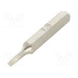 10 pcs : 12560003 - Screwdriver bit, slot, 1,5x0,3mm, Overall len: 27mm